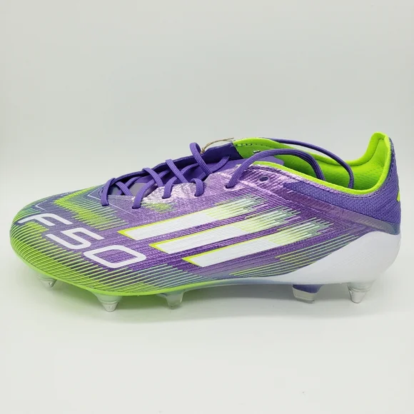 $270 Adidas F50 Elite SG Soccer Cleats Purple Green